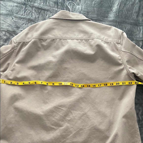 All Saints Men's Beige Buttoned Jacket Distressed Workman XXL Firebase LS Shirt - Picture 4 of 10